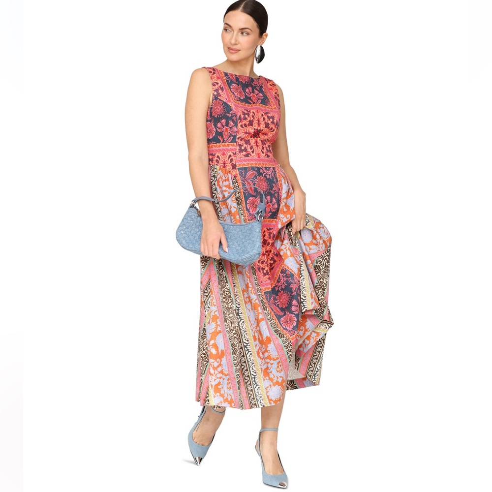 Avec Les Filles Floral Patchwork Sleeveless Dress - Picture 6 of 12